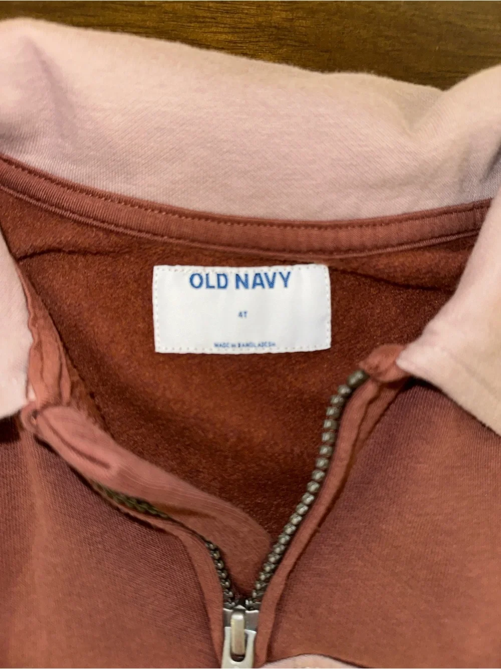 Old Navy Mauve and Light brown Half-Zip Pullover